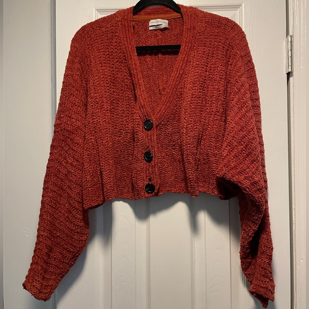 UO Cropped Cozy Cardigan Sweater